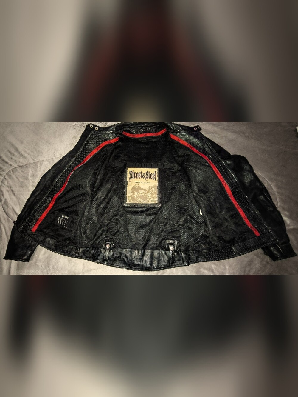 VINTAGE** (2010 Early Edition) "Street & Steel" genuine leather riding jacket .. - Picture 5 of 15